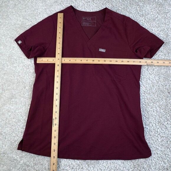 Figs Scrub Set Zamora Jogger & Catarina Top Set Burgundy - Picture 6 of 12